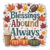 恵みアハウンド常時秋デザイン シール (正面)