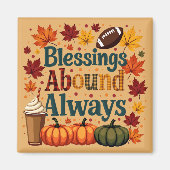 恵みアハウンド常時秋デザイン マグネット (正面)