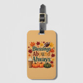 恵みアハウンド常時秋デザイン ラゲッジタグ (正面縦)