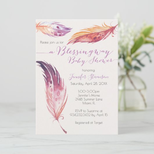 恵みウェイベビーシャワー招待状 招待状 (スタンド正面)