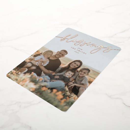 '恵み'エレガント入力スクリプト 箔シーズンカード (回転した状態)