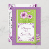 恵みオンユア特別な日の紫の花の点 ポストカード (正面/裏面)
