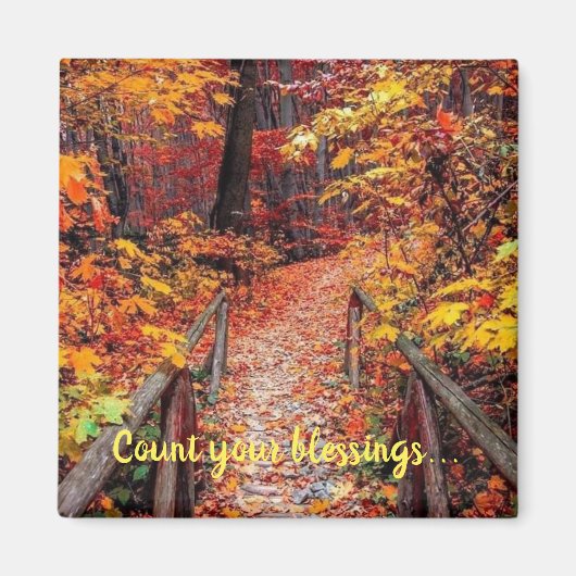 恵みカラフルの葉を数える マグネット (正面)