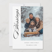 恵みシンプル宗教的クリスマスフォトカード シーズンカード (正面)