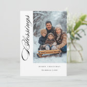 恵みシンプル宗教的クリスマスフォトカード シーズンカード (スタンド正面)