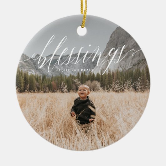 恵みスエレガントクリプト休日セラミックオーナメント セラミックオーナメント (正面)