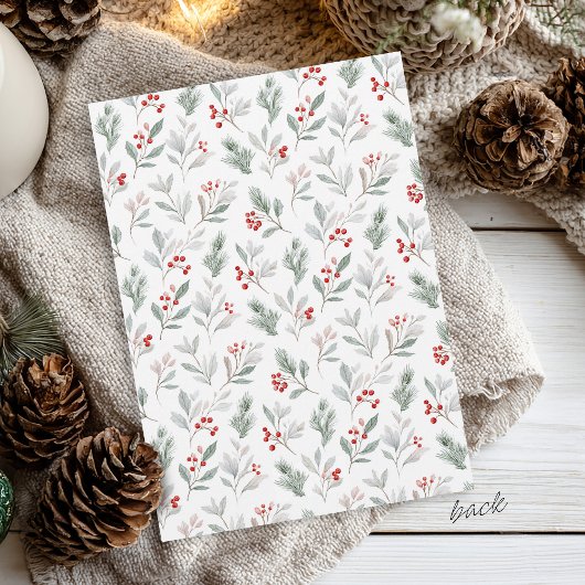 恵みスエレガントクリプト写真緑のクリスマス シーズンカード