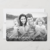 恵みスエレガントクリプト宗教的なクリスマスフォト シーズンカード (正面)