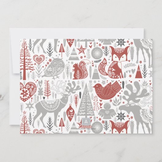 恵みスカンジナビアのクリスマス写真 シーズンカード (裏面)