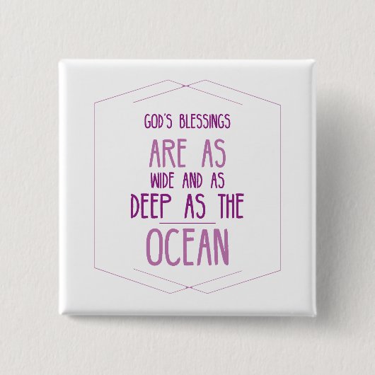 恵みスクエアボタン 缶バッジ (正面)