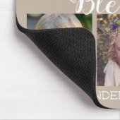 恵みスクリプト6枚の写真タン マウスパッド (コーナー)