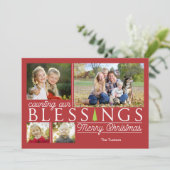 恵みズコラージュクリスマスフォトカード シーズンカード (スタンド正面)