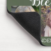 恵みダークグリーン6フォトコラージュ マウスパッド (コーナー)