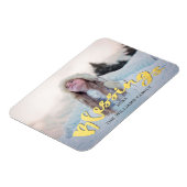 恵みフェイク金ゴールドスクリプトホリデークリスマスフォト マグネット (左側)