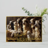 恵みフォイルクリスマスカード 箔招待状 (立ち正面)