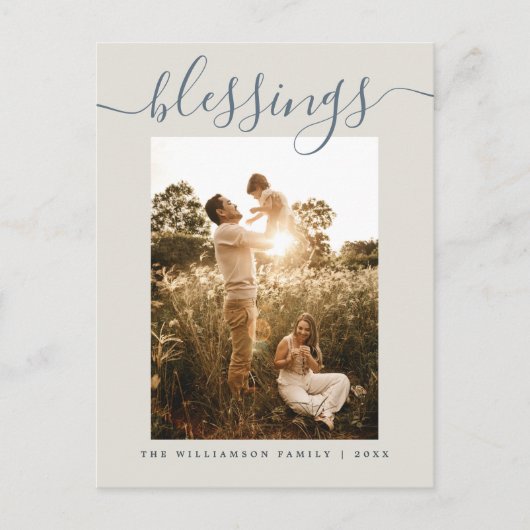 恵みモダンズクリームクリスマスホリデイ シーズンポストカード (正面)