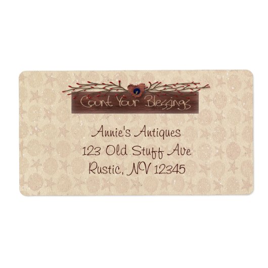 恵みラベルの数を数える ラベル (正面)