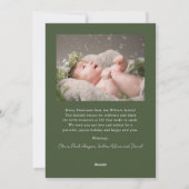 恵みレッドバードボタニカル2フォトクリスマス シーズンカード (裏面)