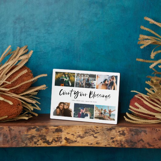 恵み数引用文写真コラージュ フォトプラーク (側面)