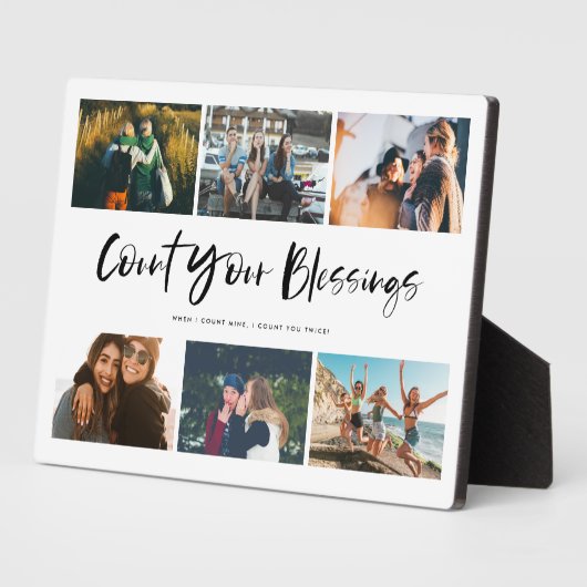 恵み数引用文写真コラージュ フォトプラーク (側面)