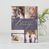 恵み新生児4フォトクリスマスホリデーカード シーズンカード (スタンド正面)