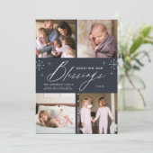 恵み新生児4写真クリスマス シーズンカード (スタンド正面)