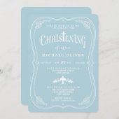 恵み男の赤ちゃん《キリスト教》洗礼式や命名式招待状 招待状 (正面/裏面)