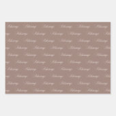 恵み茶色9C7F74 ラッピングペーパーシート (正面2)