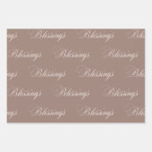 恵み茶色9C7F74 ラッピングペーパーシート (正面)