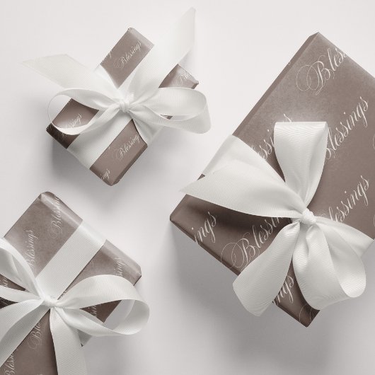 恵み茶色9C7F74 ラッピングペーパーシート