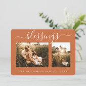 恵み2写真テンプレートクリスマスホリデーカード シーズンカード (スタンド正面)