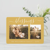 恵み2写真テンプレートクリスマスホリデーカード シーズンカード (スタンド正面)