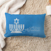 恵み（ユダヤ教）メノラー ランバークッション (ブランケット)