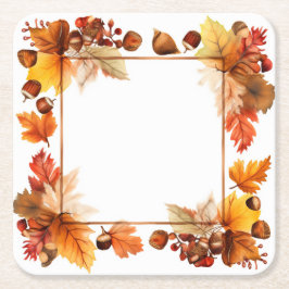 恵み：リース収穫 スクエアペーパーコースター