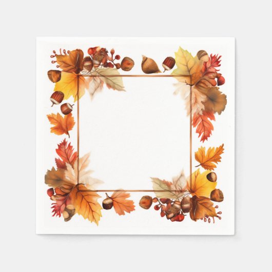 恵み：リース収穫 スタンダードカクテルナプキン (正面)