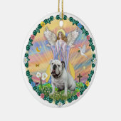 恵み – 英語のブルディング（白） セラミックオーナメント (右)