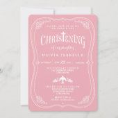 恵みforベビーガール《キリスト教》洗礼式や命名式招待状 招待状 (正面)