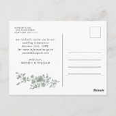 恵ビクトリアン華美みフローラの緑の保存日付 ポストカード (裏面)