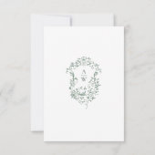 恵ビクトリアン華美みフローラセージQRコー結婚ド 出欠カード (裏面)