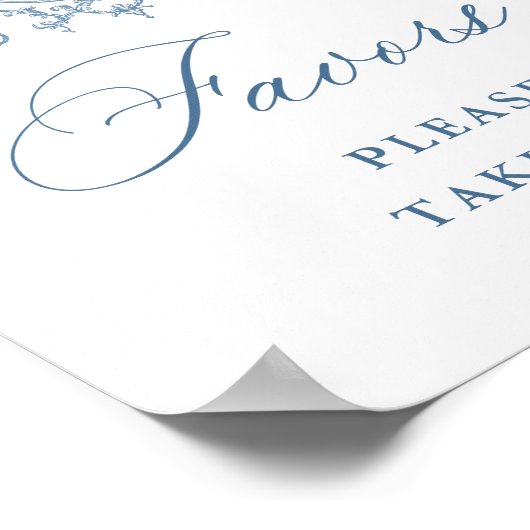 恵ビクトリアン華美みフローラブルーの好意結婚 ポスター (角)