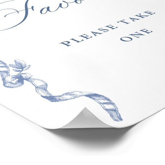 恵ビクトリアン華美み埃の多い青の好意サイン ポスター (角)