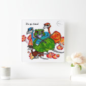 恵夢走 スクエア壁時計 (ホーム)