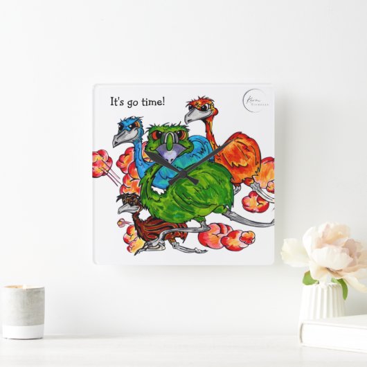 恵夢走 スクエア壁時計 (ホーム)