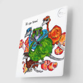 恵夢走 スクエア壁時計 (傾斜)