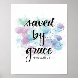 恵救み |水色の背景 ポスター