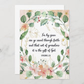 恵救引用文、エペソ2:8、聖なる書物、 経典、聖書 (正面/裏面)