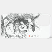 恵比寿 - 漁業と商売の神 (墨絵) Case-Mate iPhoneケース (裏面 / 右)