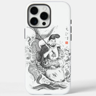 恵比寿 - 漁業と商売の神 (水墨画) iPhone 16 PRO MAXケース