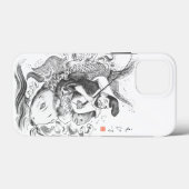 恵比寿 - 漁業と商売の神 (水墨画) Case-Mate iPhoneケース (裏面 (横))