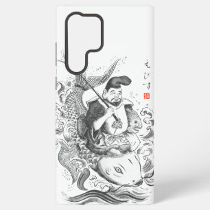 恵比寿 - 漁業と商売の神 (水墨画) SAMSUNG GALAXY S22 ULTRAケース